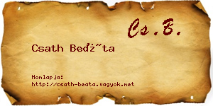 Csath Beáta névjegykártya