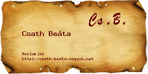Csath Beáta névjegykártya